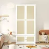 Armoire en rotin blanche 90 x 48 x 180 cm, à deux portes Voir les images du produit 2