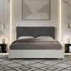 ITYHOME - Bett mit Bettkasten 160x200 Bettgestell Esche Produktbild-Vorschau 2