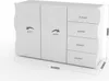 Sideboard >Onda< in Weiß Hochglanz - 130x81,2x40cm Produktbild-Vorschau 4