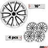 4x Radkappen 16 zoll Grau & Schwarz Produktbild-Vorschau 3
