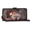 A dark brown Anekke wallet with a graphic design of a girl and inspirational text. Produktbild-Vorschau