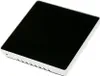 A white and black smart thermostat on a white background. Produktbild-Vorschau