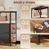 HOMCOM bijzettafel met oplaadstation, stalen frame en 2 Productafbeelding-voorbeeld 6