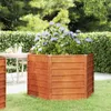 vidaXL Hochbeet Rostig 129x129x77 cm Cortenstahl Produktbild-Vorschau 2