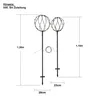A diagram showing two LED light decorations with dimensions. Produktbild-Vorschau