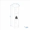 KOMTO Bücherregal Weiß – Schmales Regal 20 cm Breit, Book Produktbild-Vorschau 3