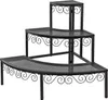 Ecktreppe für Blumen 60x60x62 cm, 3 Etagen, schwarz Produktbild-Vorschau 1