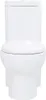 vidaXL Toilette für Ecke Keramik Weiß Produktbild-Vorschau 1