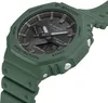 A close-up, angled view of a green Casio G-Shock watch against a white background. Produktbild-Vorschau