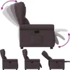 vidaXL Relaxsessel Dunkelbraun Stoff Produktbild-Vorschau 6
