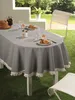 Gartentischdecke mit Fransen Tischdecke rund oval eckig Produktbild-Vorschau 7