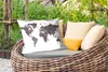MuchoWow® Outdoor Kissen - Weltkarte - Schwarz - Mandela - Produktbild-Vorschau 3