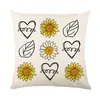 Blumen Kissenbezug 45x45 4er Set Kissenhülle Leinen Produktbild-Vorschau 4