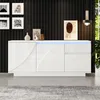 Sweiko 140x40x60cm Seitenschrank mit 3 Schränken,kommode Produktbild-Vorschau 4