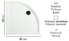 Piatto doccia semicircolare 80x80 bianco h6cm | Malta Anteprima dell’immagine prodotto 2