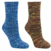2 Paar warme bunte farbige Winter Bambus Socken Color Garn Produktbild-Vorschau 1