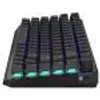 A black mechanical keyboard with RGB lighting. Produktbild-Vorschau