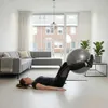 VirtuFit Anti-Burst Fitnessball Pro mit Pumpe - Schwarz - Produktbild-Vorschau 2