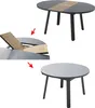 ALEOS. Aluminium Glas Teakholz Gartentisch rund Produktbild-Vorschau 4