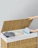SONGMICS Wäschekorb, 160 L, mit Deckel, 3 Fächer, Produktbild-Vorschau 4