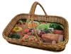 Weidentablett mit Querstange 50x35x29 cm Rechteckig Braun Produktbild-Vorschau 2