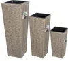 CASARIA® Set di 3 Vasi da Fiori in Polyrattan Intrecciato Anteprima dell’immagine prodotto 1