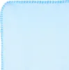 A close-up of a light blue blanket with blue stitching along the edge. Produktbild-Vorschau