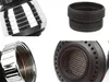 A collage of four close-up images showing different parts of a faucet aerator and an adapter. Produktbild-Vorschau