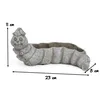 Zement Pflanzschale grau Raupe 8 x 23cm Blumentopf Produktbild-Vorschau 2
