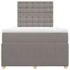 Boxspringbett mit Matratze Taupe 120x200 cm Stoff Produktbild-Vorschau 4
