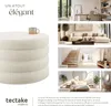 Tabouret ALTU XL rembourré avec rangement - Bouclé crème/ Voir les images du produit 7