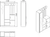 Eingangsmöbel Dgagn, Moderner Eingang, Wandgarderobe, Produktbild-Vorschau 3