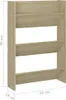 vidaXL Nástěnný botník Sonoma Oak 60x18x90 cm Dřevěný Náhled obrázku produktu 6