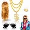 4 in 1 Vokuhila Set für Fasching & Karneval – mit Assi Produktbild-Vorschau 1