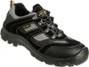 A single black and gray safety shoe is shown against a white background. Produktbild-Vorschau