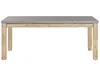 A rectangular table with a gray top and light wood-colored legs, presented against a white background. Podgląd zdjęcia produktu
