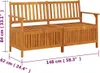 Panca a cassapanca 148 cm in legno massiccio di acacia Anteprima dell’immagine prodotto 8