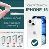 Coque semi-transparente pour iPhone 15, fine matte légère Voir les images du produit 4