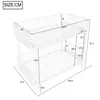 Flieks Etagenbett 90x200cm mit Leiter, Hochbett für 2 Produktbild-Vorschau 4