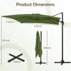 Sunula Ampelschirm 250x250cm Garten Terrasse Sonnenschirm Produktbild-Vorschau 4