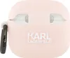 A pink Karl Lagerfeld AirPods case with a black clip. Náhled obrázku produktu