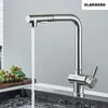 FELIX| Premium Edelstahl ausziehbare Küchenarmatur Silber Produktbild-Vorschau 2
