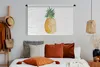 MuchoWow® Wandteppich Wandbehang Ananas - Obst - Weiß Produktbild-Vorschau 4
