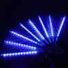 2.4M Chaîne de Lumières Noël Bleu 8 tubes LED pluie Voir les images du produit 11