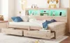 sofa rozkładana 90x200 cm z gniazdami USB i ładowania, Podgląd zdjęcia produktu 8