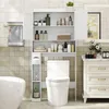 WC skříňka COSTWAY, úložný regál s dvojitými dvířky, Náhled obrázku produktu 2