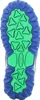 The sole of a blue and green shoe. Produktbild-Vorschau