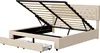 Cadre de lit ProximaX en velours beige 160 x 200 cm avec Voir les images du produit 10