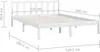 vidaXL Lit en bois massif pin blanc 120x200 cm Voir les images du produit 10