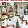 LZQ Vánoční věnec Jedlový věnec Vánoční věnec Věnec na Náhled obrázku produktu 5
